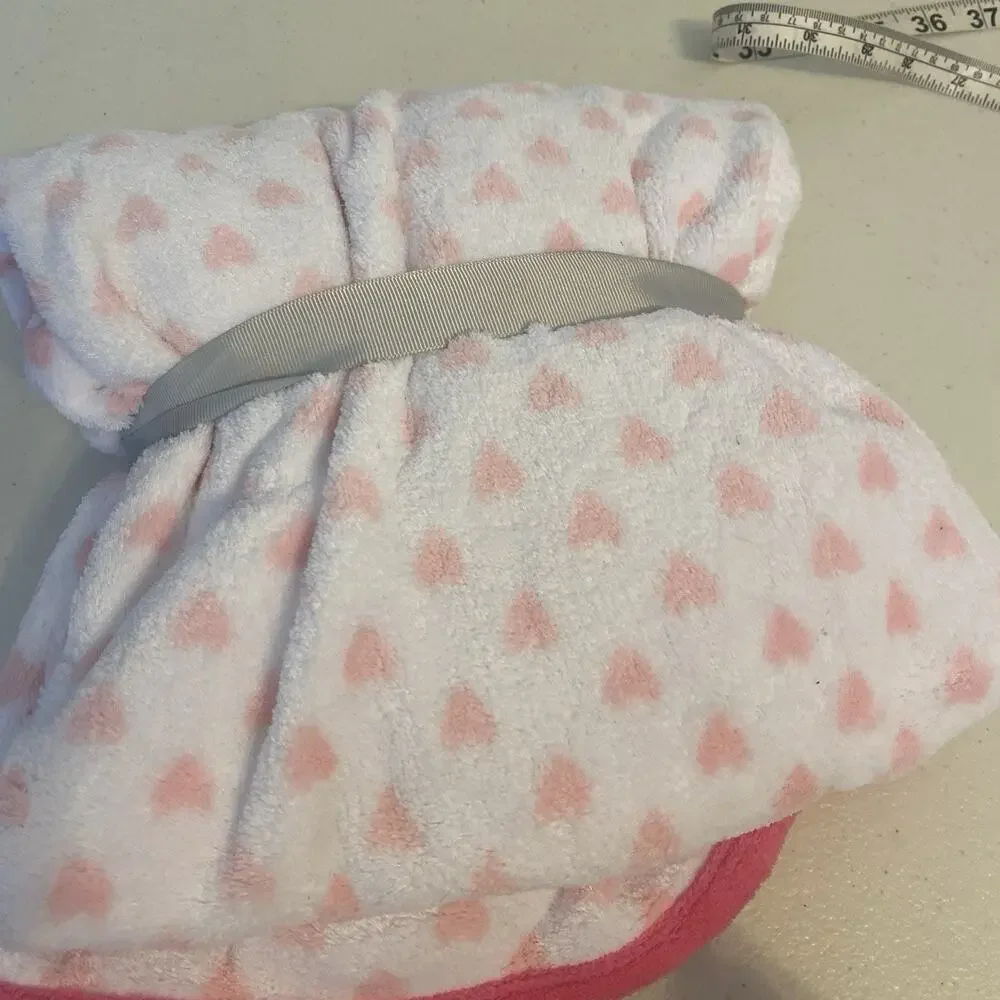 PARENT'S CHOICE Plush Baby Blanket Soft Lovey White Pink Elephant Valentine NEW